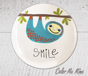 Aurora Sloth Smile Plate