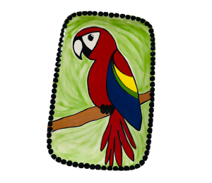 Aurora Scarlet Macaw Plate