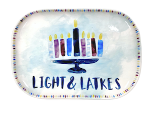 Aurora Hanukkah Light & Latkes Platter