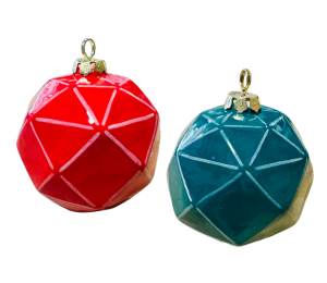 Aurora Jewel Toned Faceted Ornament