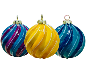 Aurora Jewel Toned Spiral Ornament